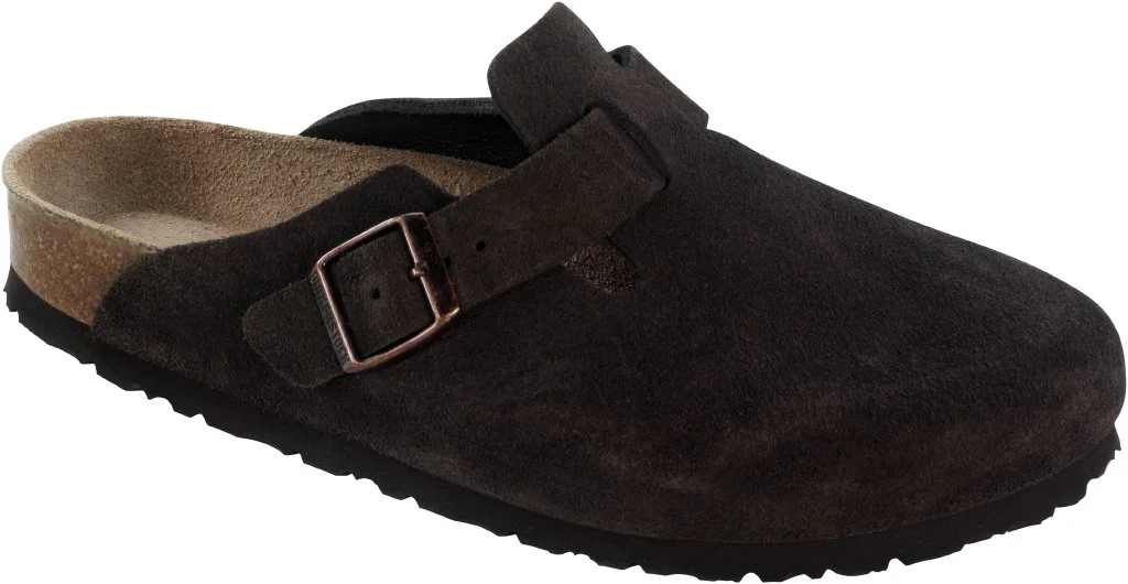 Boston Unisex Soft Footbed Suede Leather mocca, calz. stretta - immagine 2