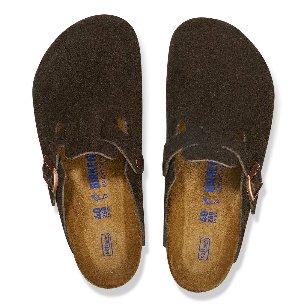 Boston Unisex Soft Footbed Suede Leather mocca, calz. stretta - immagine 3