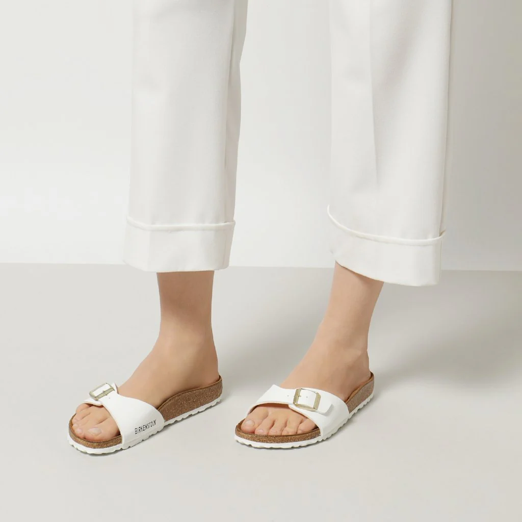 Madrid Donna Birko Flor Patent patent white, calz. stretta - immagine 5