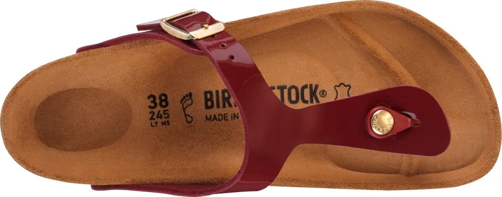 Gizeh Donna Birko Flor Patent bordeaux, calz. normale - immagine 3