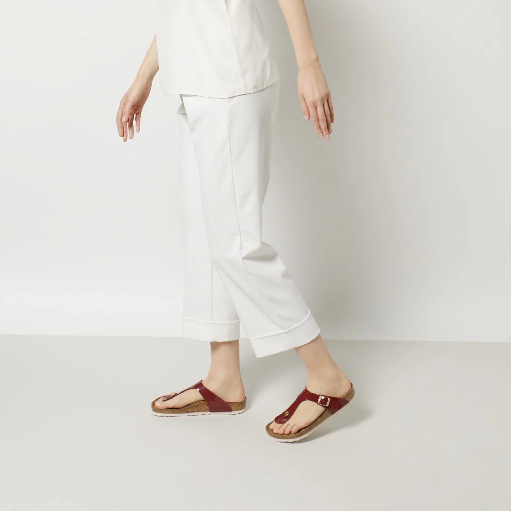 Gizeh Donna Birko Flor Patent bordeaux, calz. normale - immagine 6