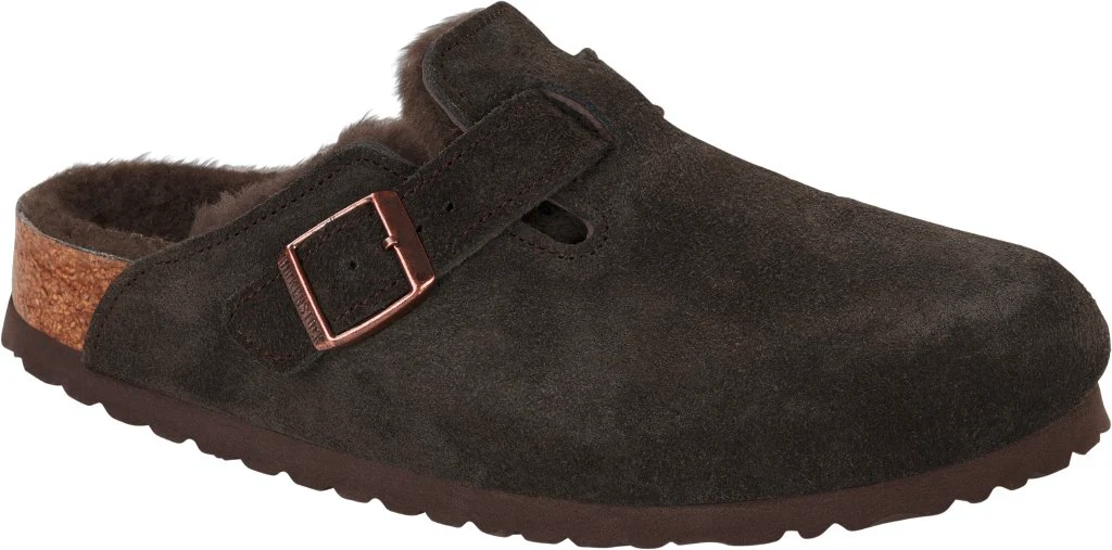 Boston Shearling Unisex Suede Leather Shearling mocca, calz. stretta - immagine 2
