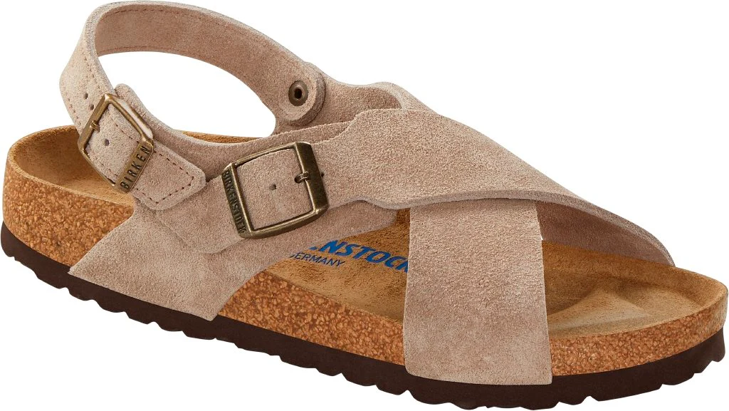 Tulum Donna Soft Footbed Suede Leather taupe, calz. stretta - immagine 2