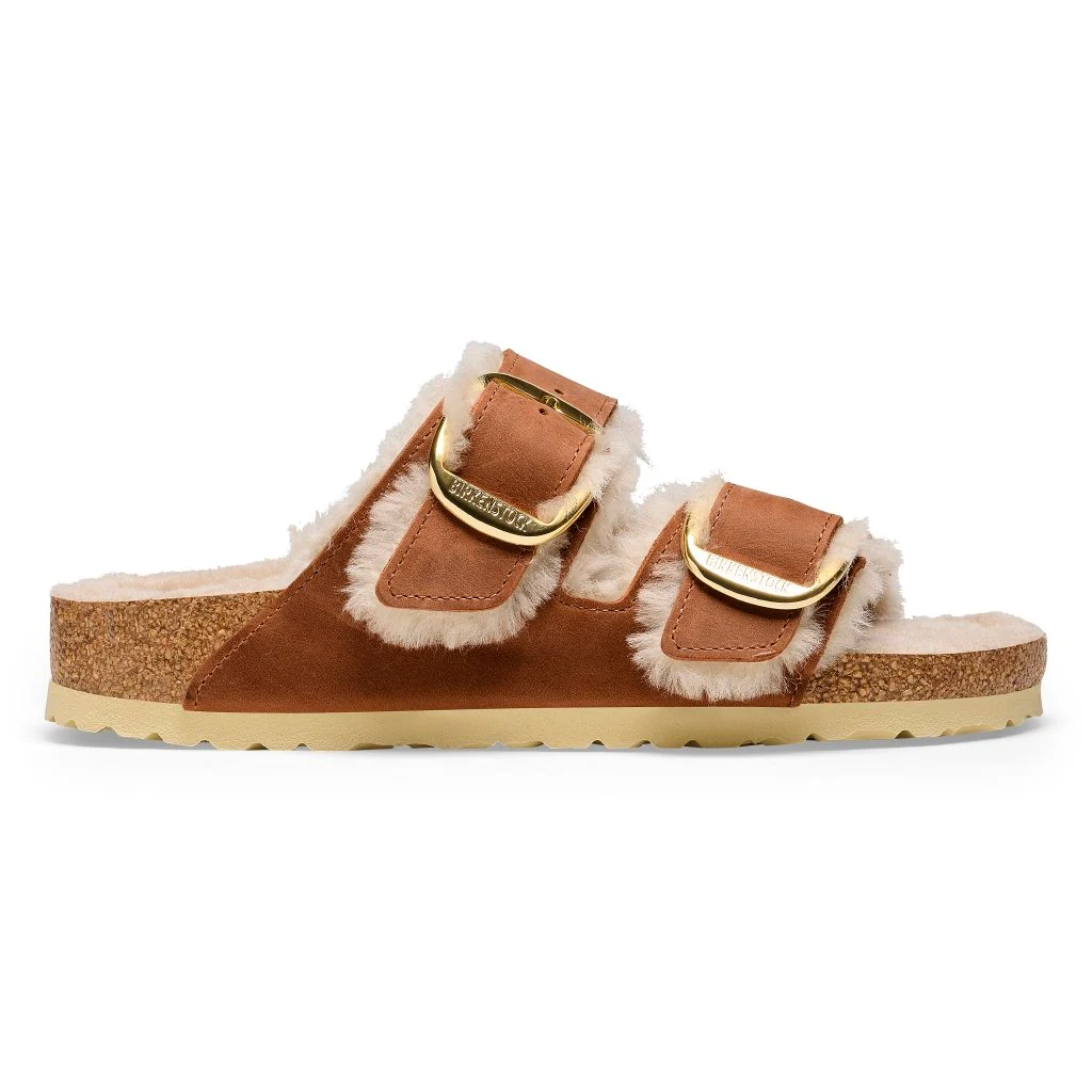 Arizona Big Buckle Shearling Donna Oiled Leather cognac, calz. stretta - immagine 4