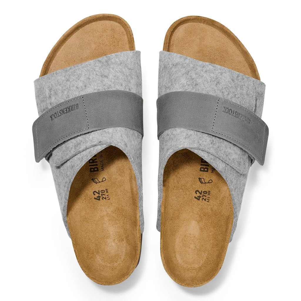 Kyoto Unisex Felt/Leather light gray, calz. stretta - immagine 3