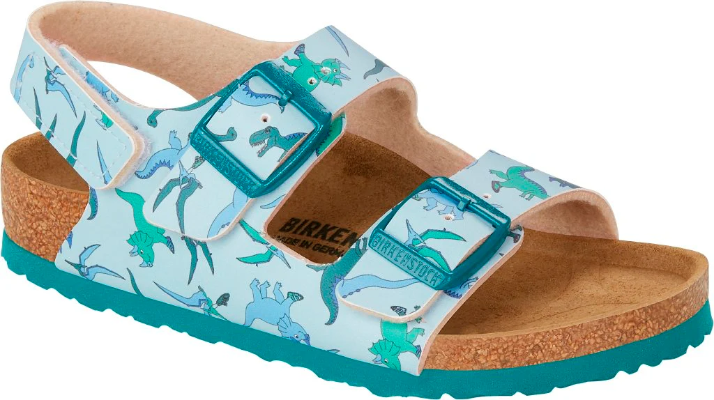 Milano Kids Velcro Bambino Birko Flor big dino light blue, calz. stretta - immagine 2