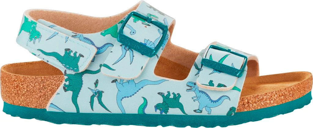 Milano Kids Velcro Bambino Birko Flor big dino light blue, calz. stretta - immagine 3