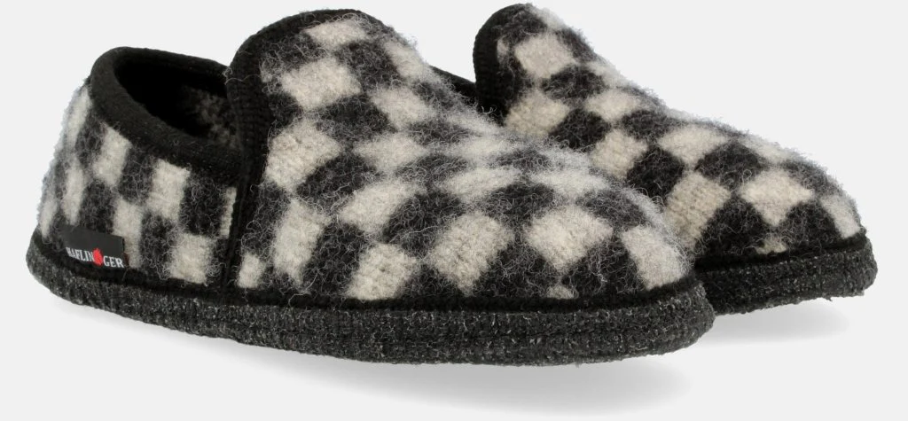 Loafer Chess Unisex Walkstoff schwarz rohweiß - immagine 5