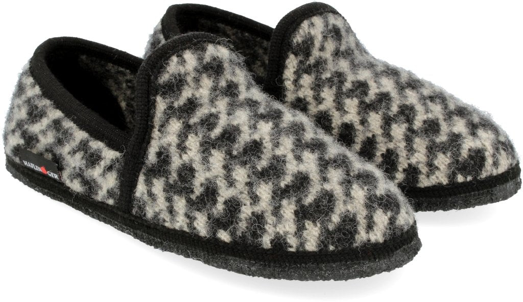 Loafer Pepitko Donna Walkstoff schwarz rohweiß - immagine 2