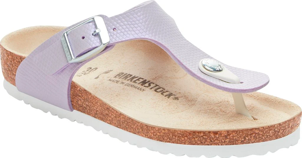 Gizeh Bambino Birko Flor Embossed shiny lizard purple fog, calz. stretta - immagine 2