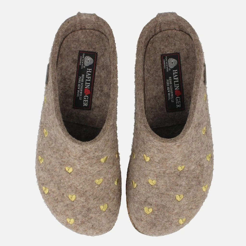 Cuoricini Donna Wollfilz beigemeliert gold - immagine 3