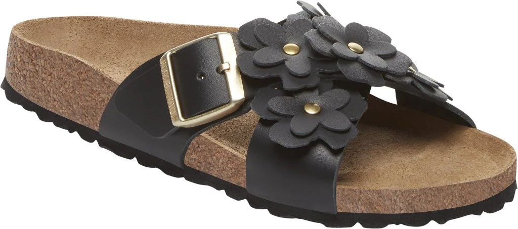 Siena Flowers Donna Natural Leather black, calz. stretta - immagine 2