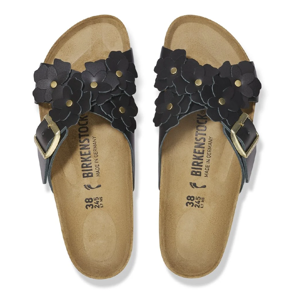 Siena Flowers Donna Natural Leather black, calz. stretta - immagine 3