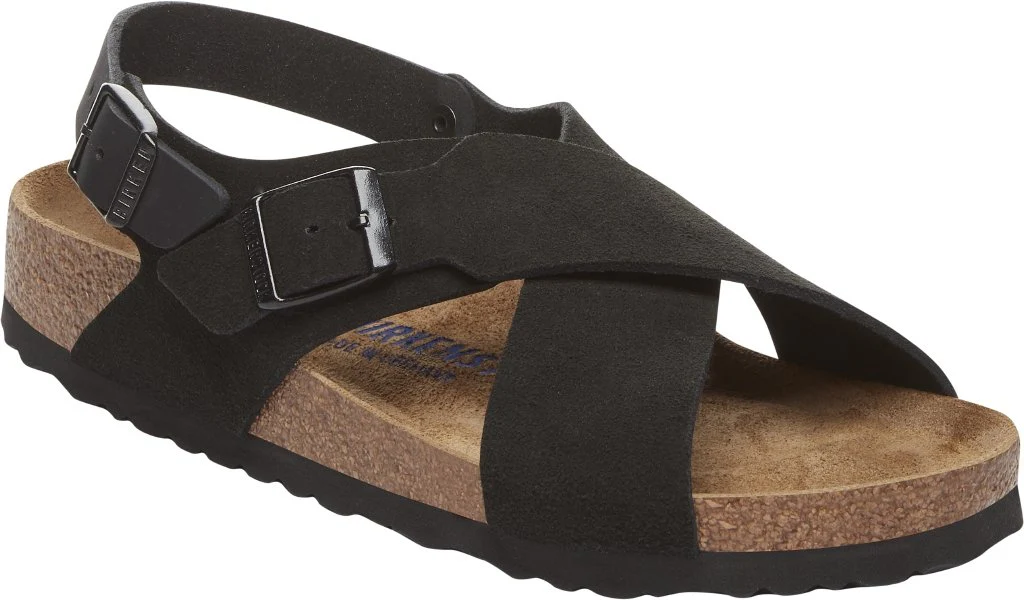 Tulum Donna Soft Footbed Suede Leather black, calz. stretta - immagine 2