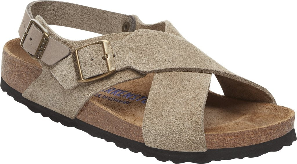 Tulum Donna Soft Footbed Suede Leather taupe, calz. stretta - immagine 2