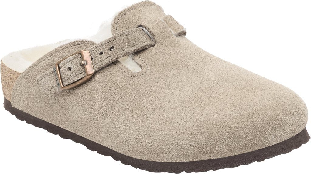 Boston Shearling Bambino Suede Leather taupe, calz. stretta - immagine 2