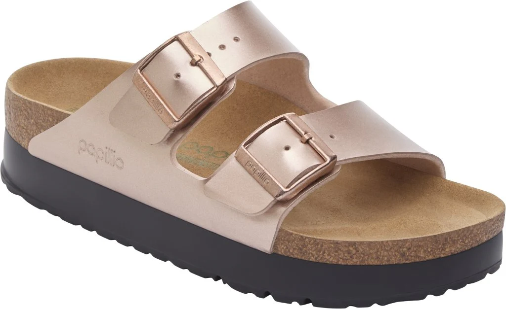 Arizona Platform Papillio Donna vegan Birko Flor metallic copper, calz. stretta - immagine 2