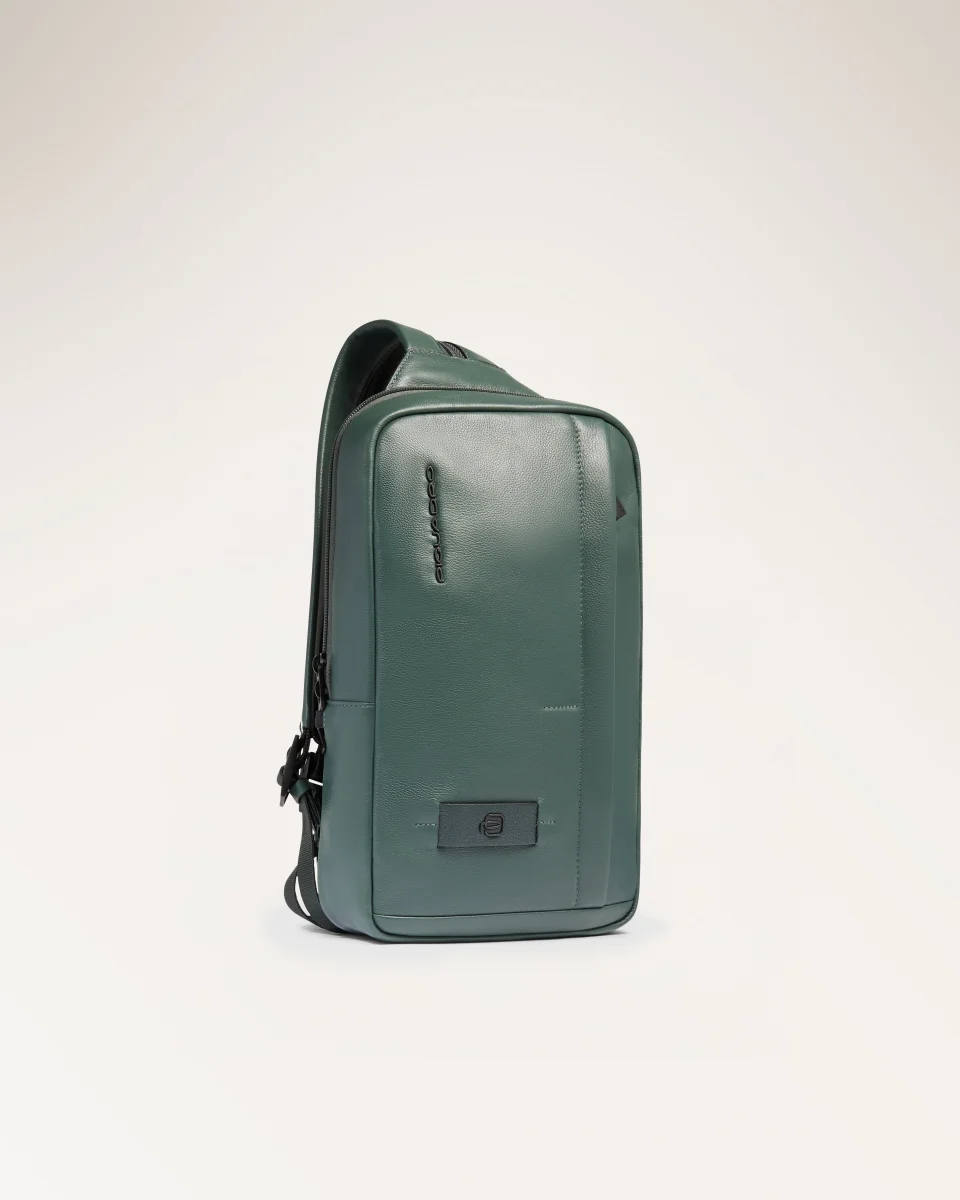 Zaino Monospalla Uomo In Pelle - immagine 3