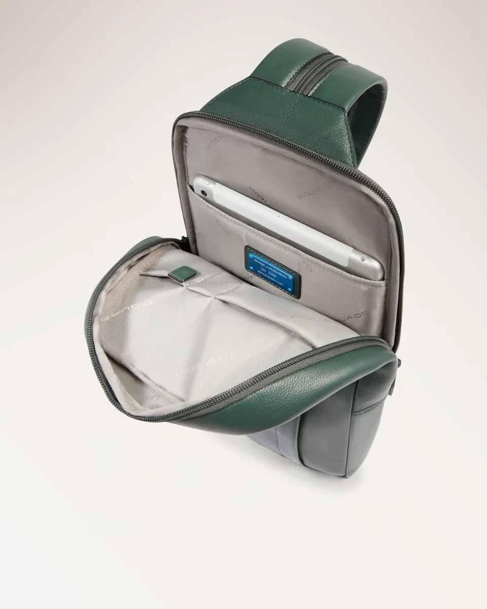 Zaino Monospalla Uomo In Pelle - immagine 5