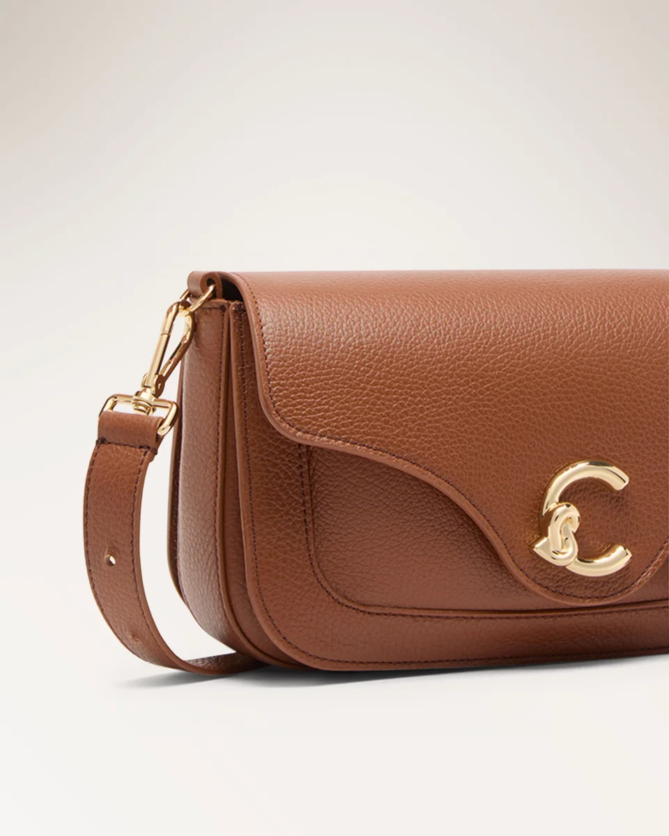 Handbag Grained Leather Cognac - immagine 5