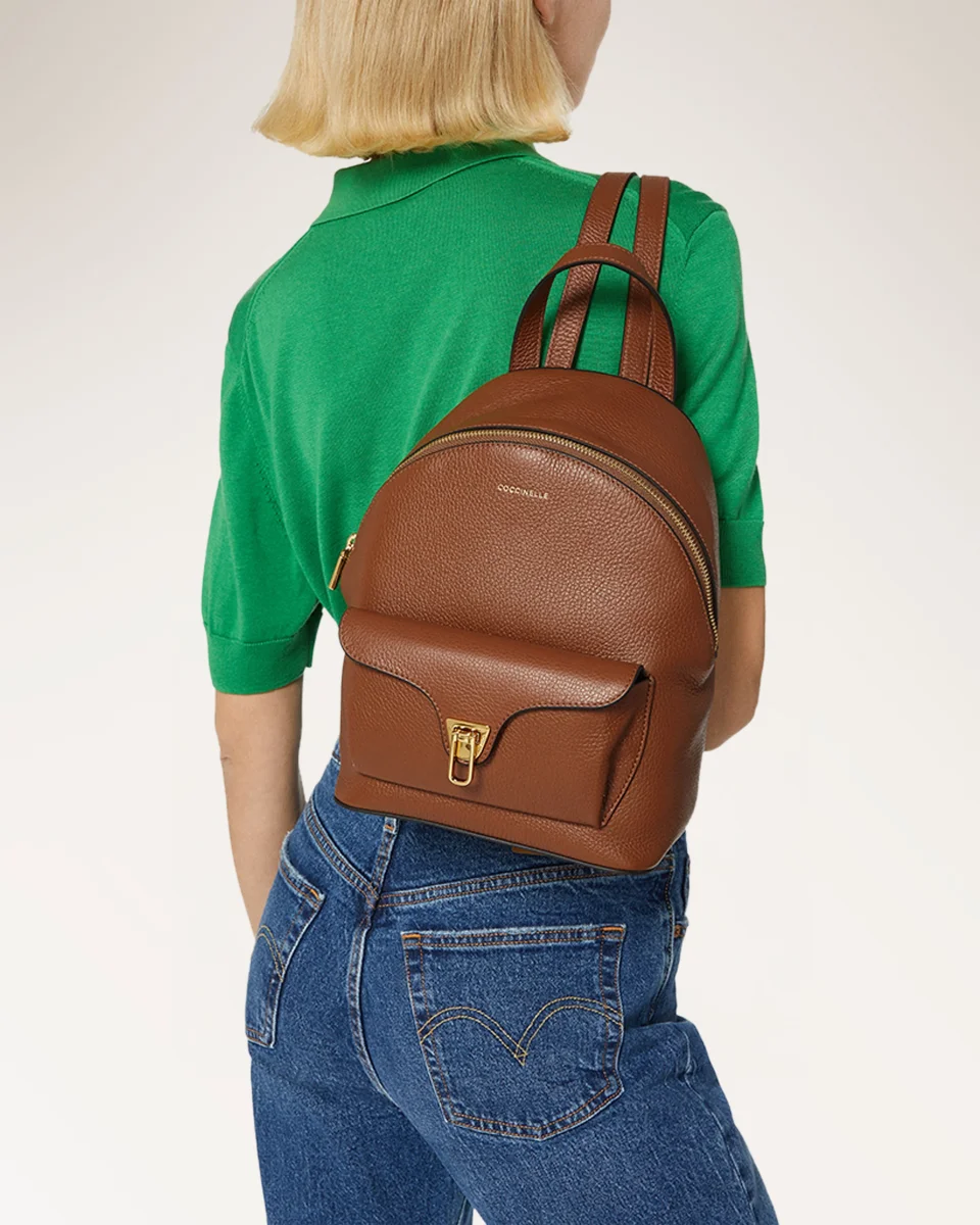 Handbag Grained Leather Cognac - immagine 7