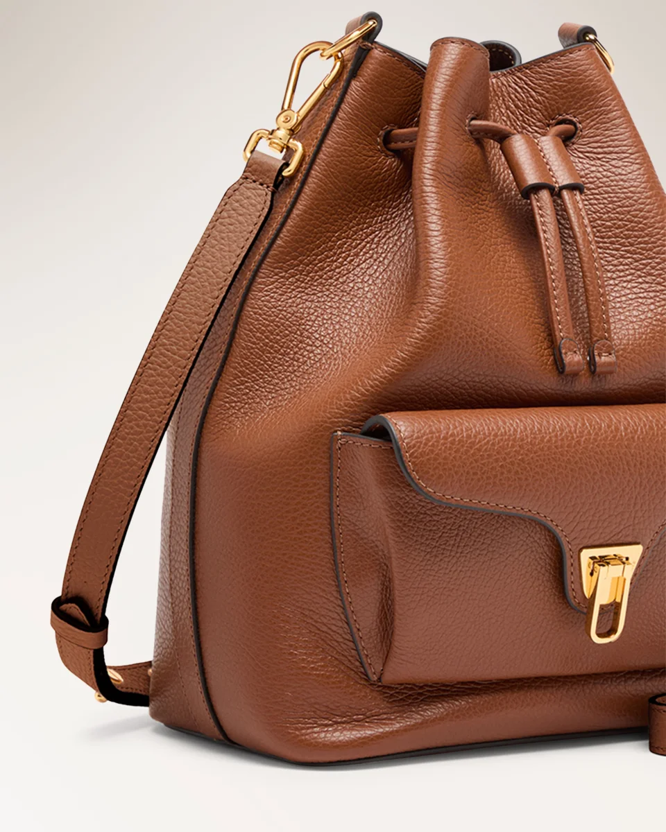 Handbag Grained Leather Cognac - immagine 5