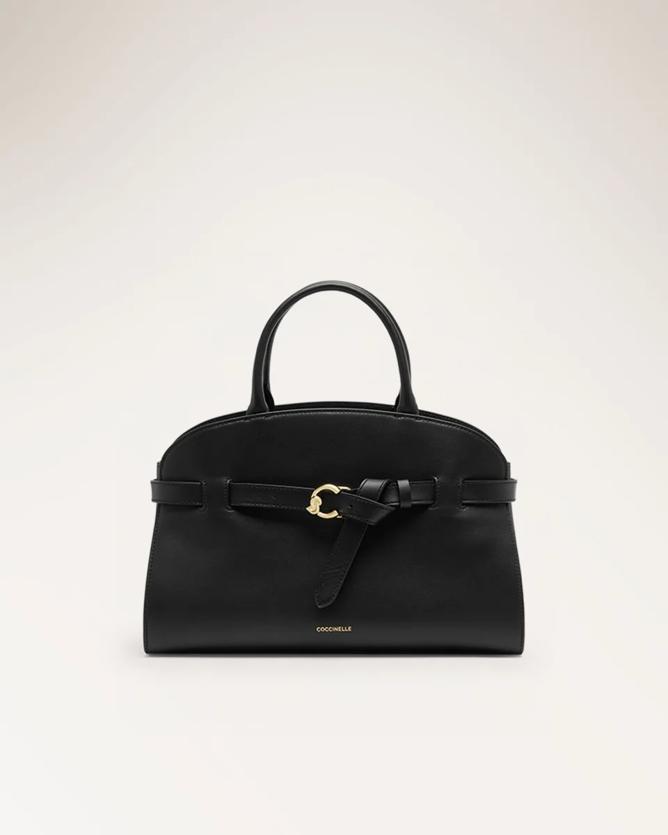 Handbag Smooth Leather Noir - immagine 2