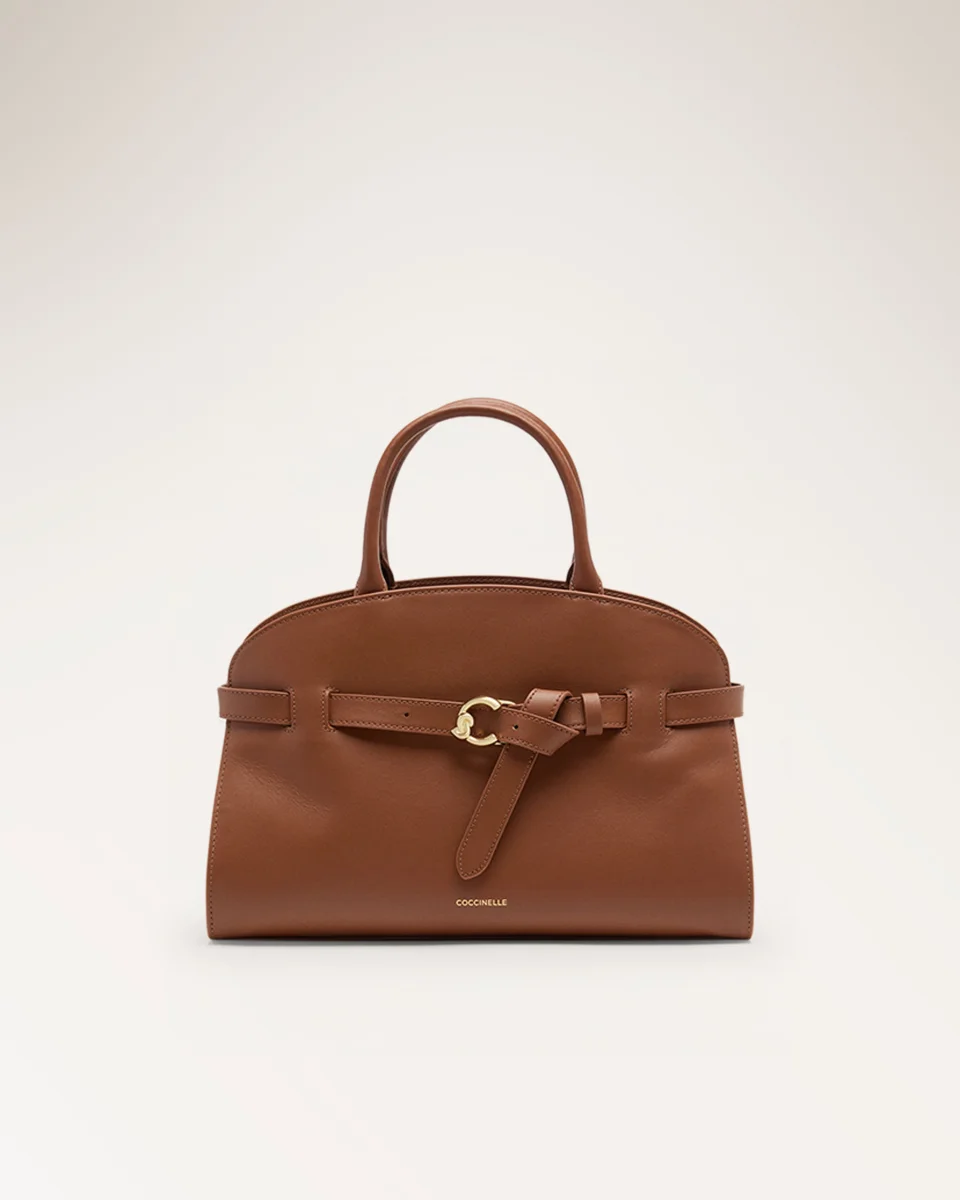 Handbag Smooth Leather Cognac - immagine 2