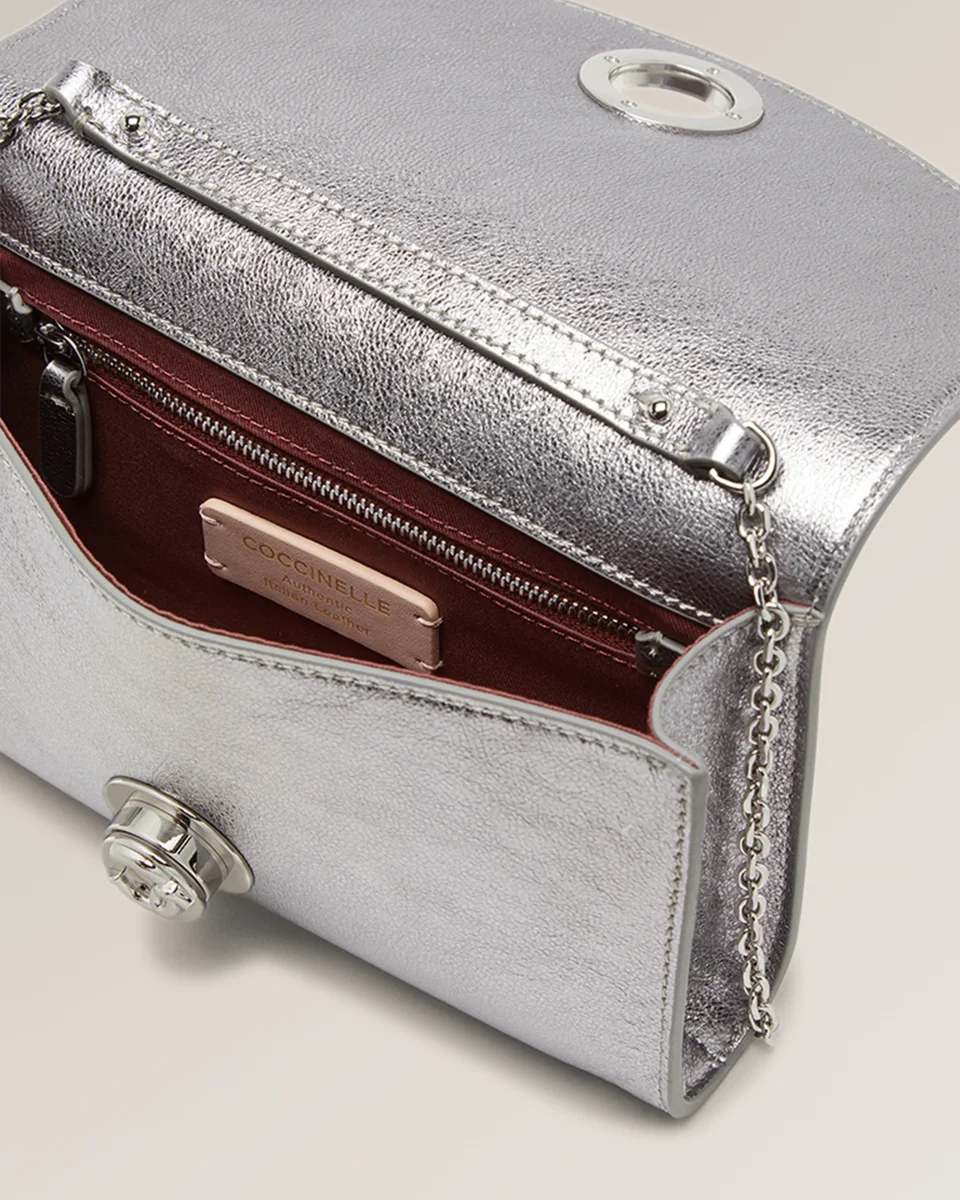 Handbag Smooth Leather Steel - immagine 4