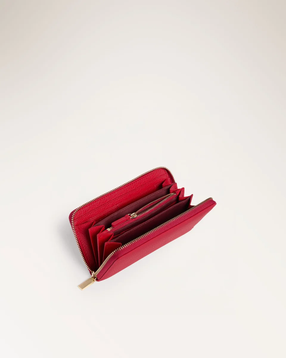Wallet Grained Leather Scarlet - immagine 3