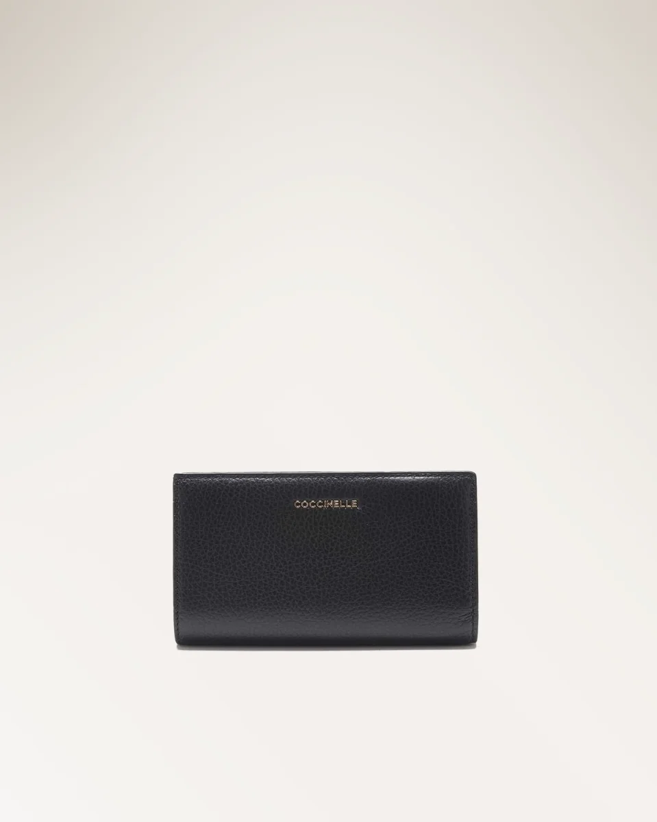 Wallet Grained Leather Noir - immagine 2