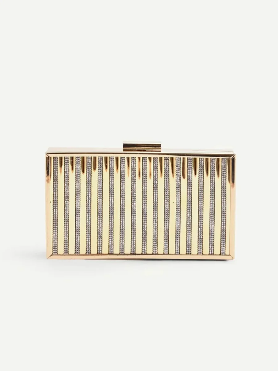 Clutch rigida con pavé di strass Donna - Rinascimento - immagine 4