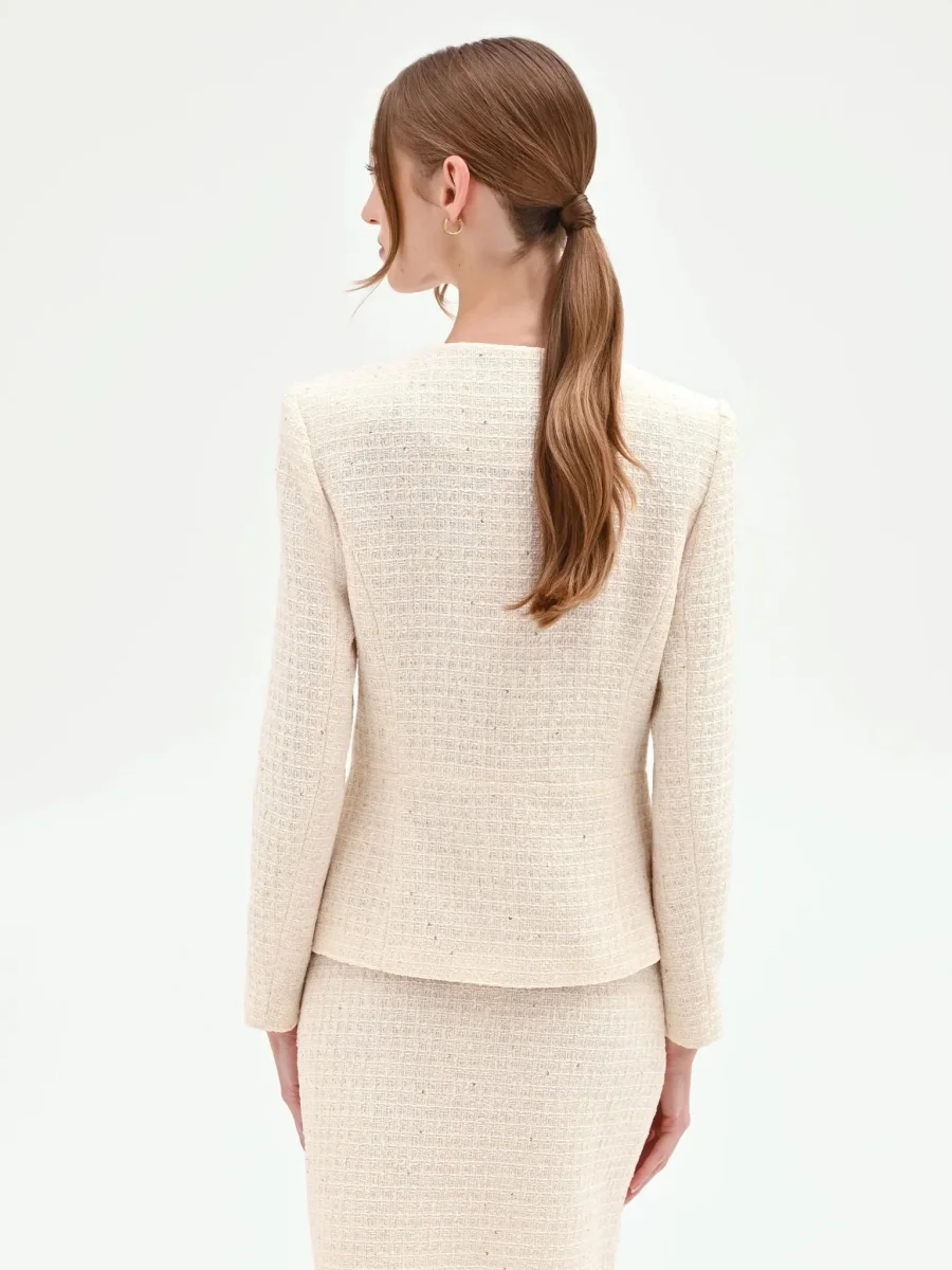 Giacca Bouclé Con Fiore Applicato Donna - Rinascimento - immagine 5