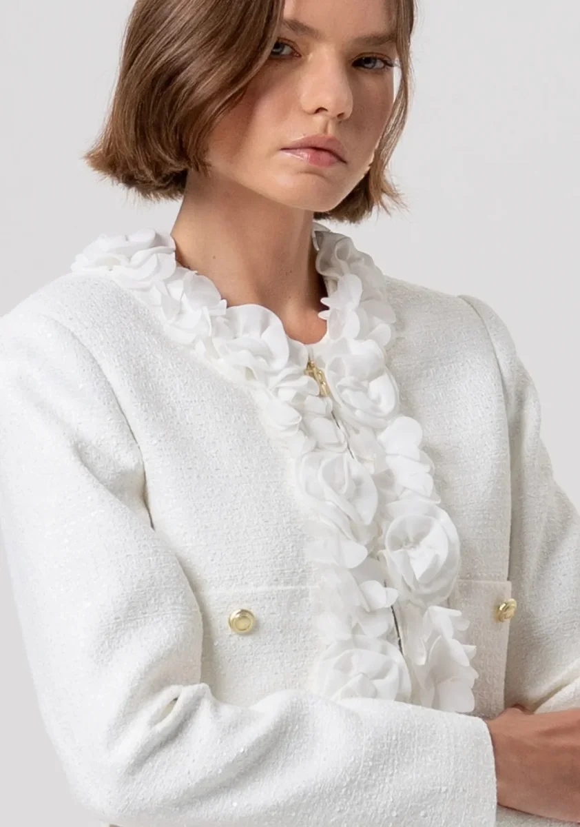 Giacca regular corta in tweed Donna - Fracomina - immagine 6