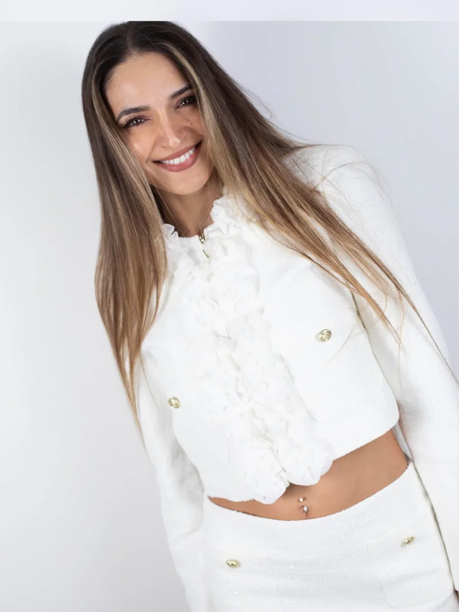 Giacca regular corta in tweed Donna - Fracomina - immagine 3