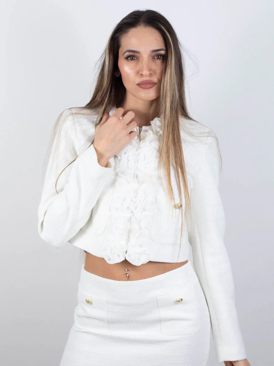 Giacca regular corta in tweed Donna - Fracomina - immagine 2