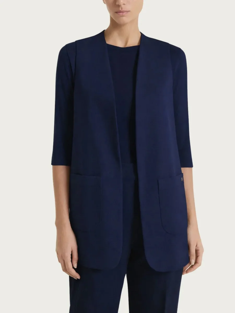 Gilet aperto in Compact Light Donna - Ragno - immagine 2