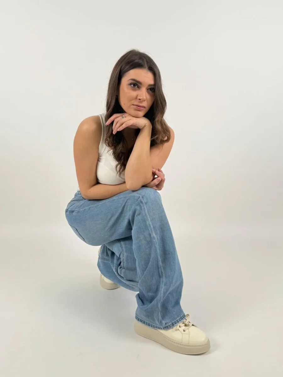 Jeans Bianca Comfort Wide Donna - Gianni Lupo - immagine 2