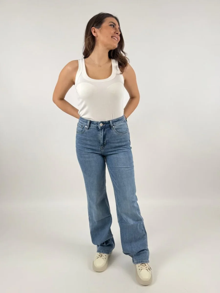 Jeans Bianca Comfort Wide Donna - Gianni Lupo - immagine 8