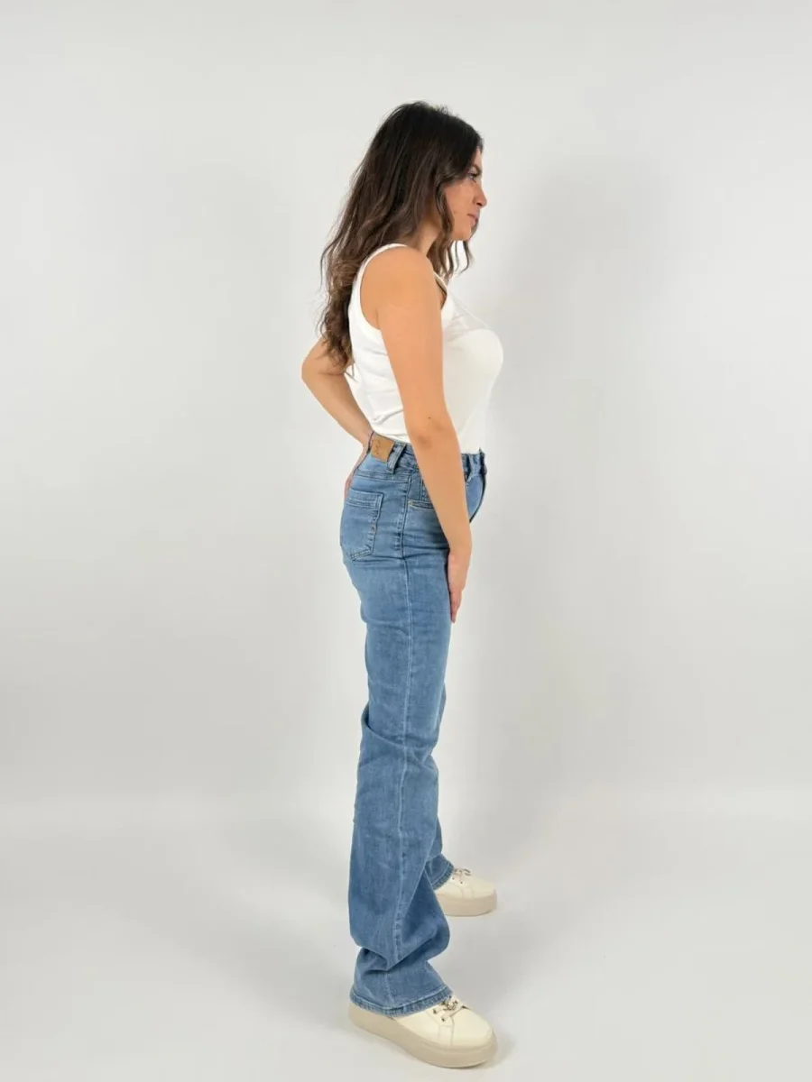 Jeans Bianca Comfort Wide Donna - Gianni Lupo - immagine 7
