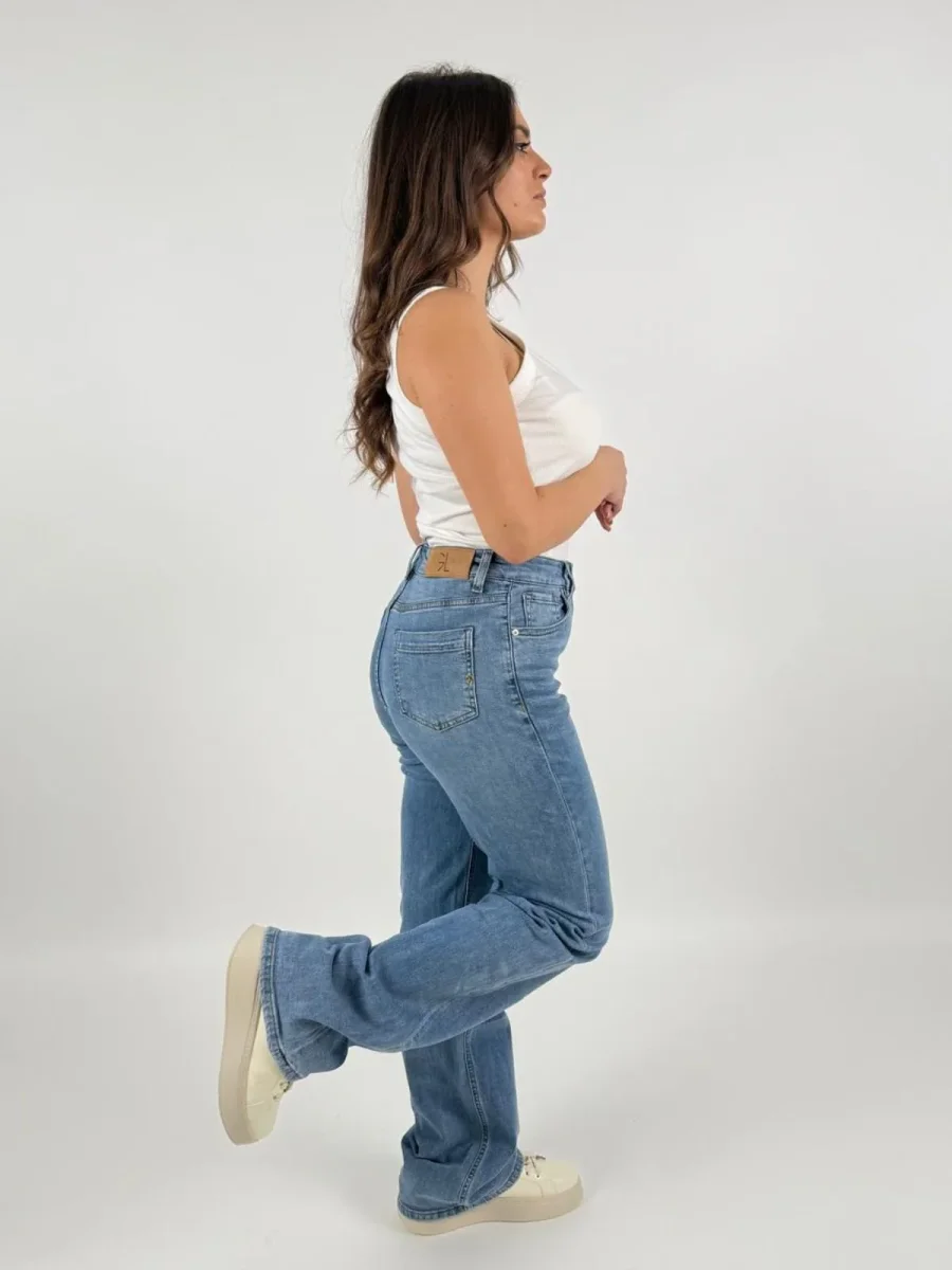 Jeans Bianca Comfort Wide Donna - Gianni Lupo - immagine 3