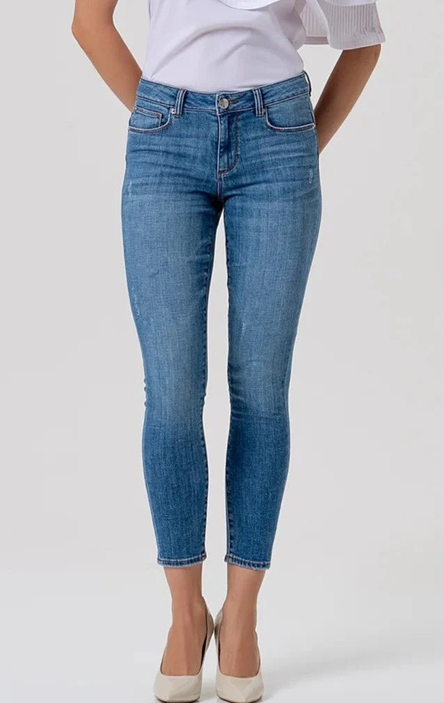 Jeans slim effetto push up in denim con lavaggio medio Donna - Fracomina - immagine 4