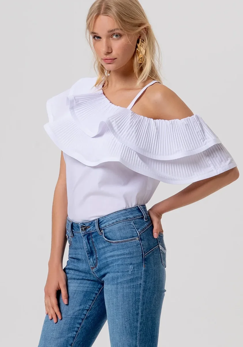 Jeans slim effetto push up in denim con lavaggio medio Donna - Fracomina - immagine 7