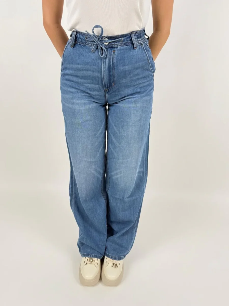 Jeans Sophia Wide Leg con coulisse Donna - Gianni Lupo - immagine 4