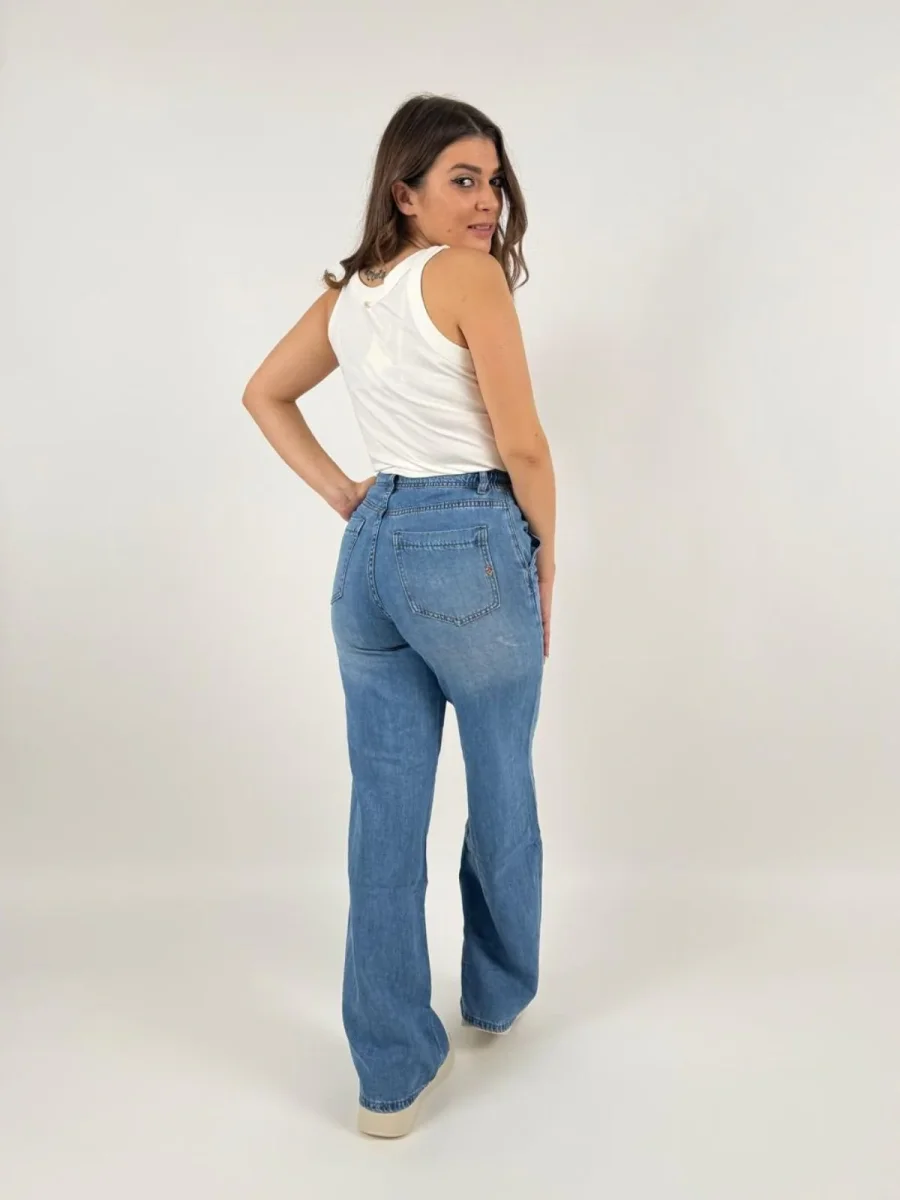 Jeans Sophia Wide Leg con coulisse Donna - Gianni Lupo - immagine 3