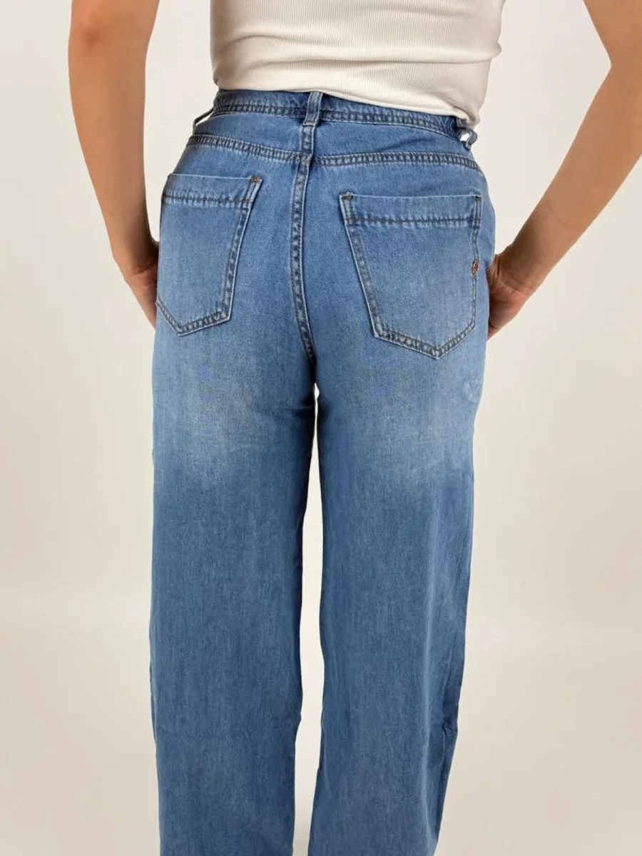 Jeans Sophia Wide Leg con coulisse Donna - Gianni Lupo - immagine 7