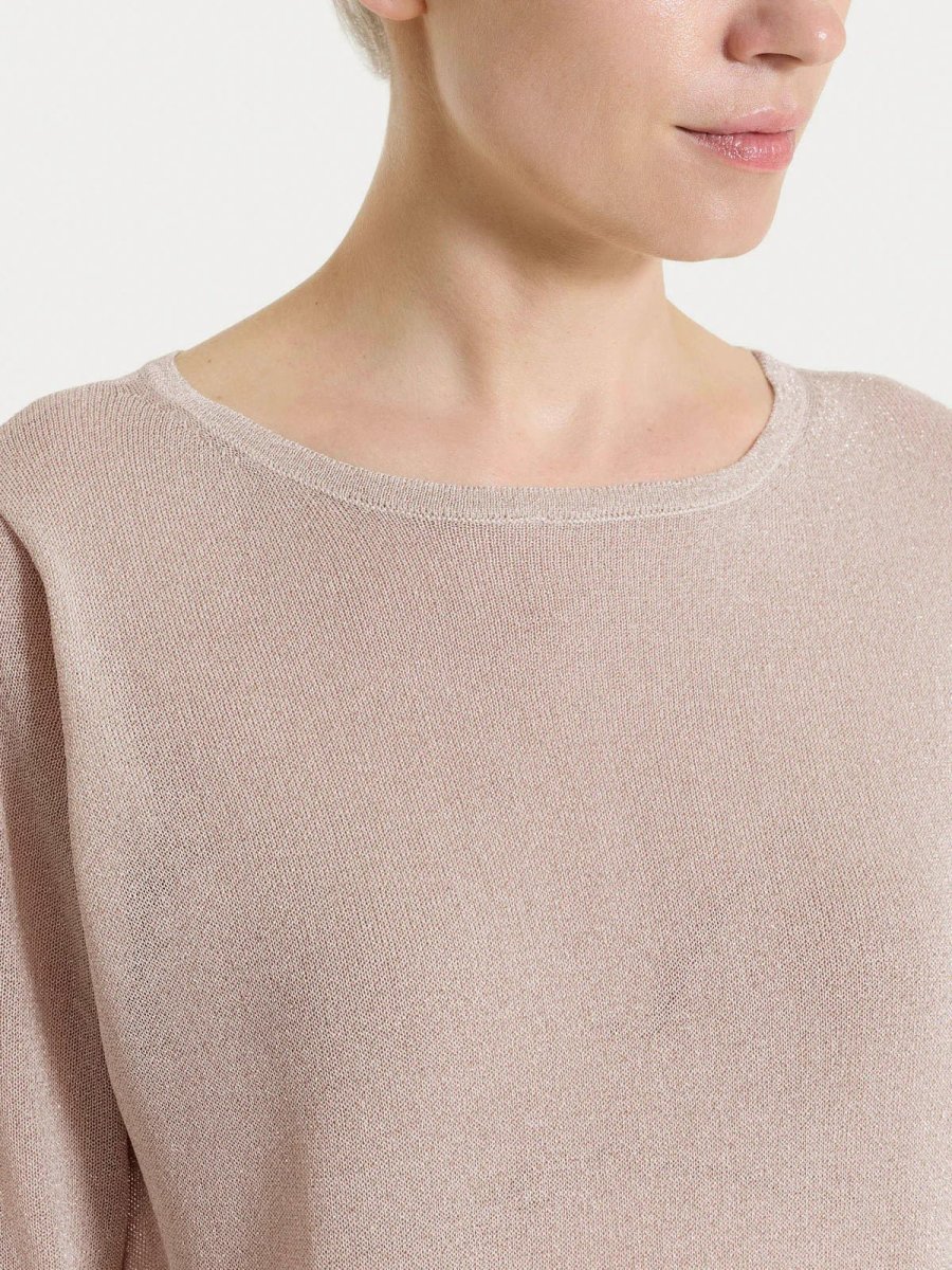 Maglia con manica 3/4 in Crêpe Lurex Donna - Ragno - immagine 7