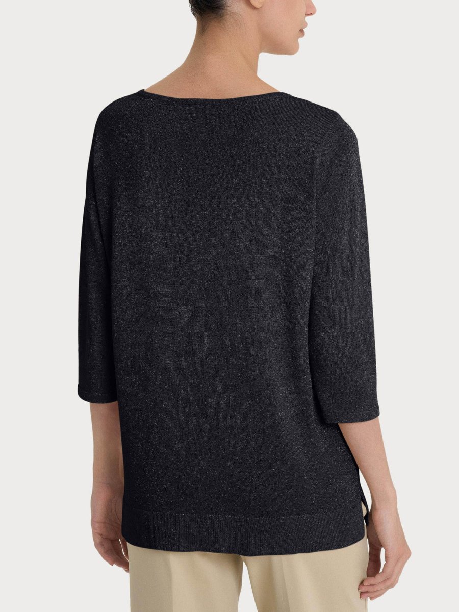 Maglia con manica 3/4 in Crêpe Lurex Donna - Ragno - immagine 3