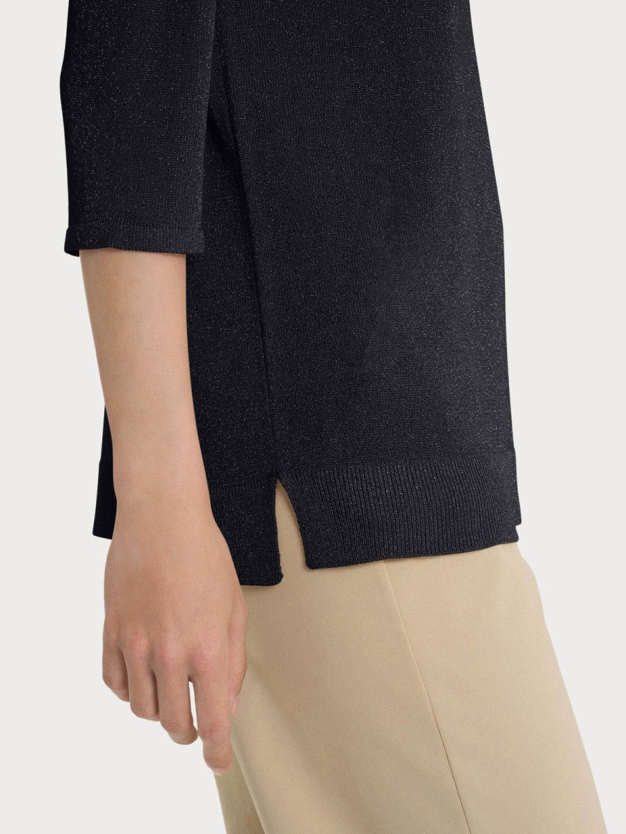 Maglia con manica 3/4 in Crêpe Lurex Donna - Ragno - immagine 4