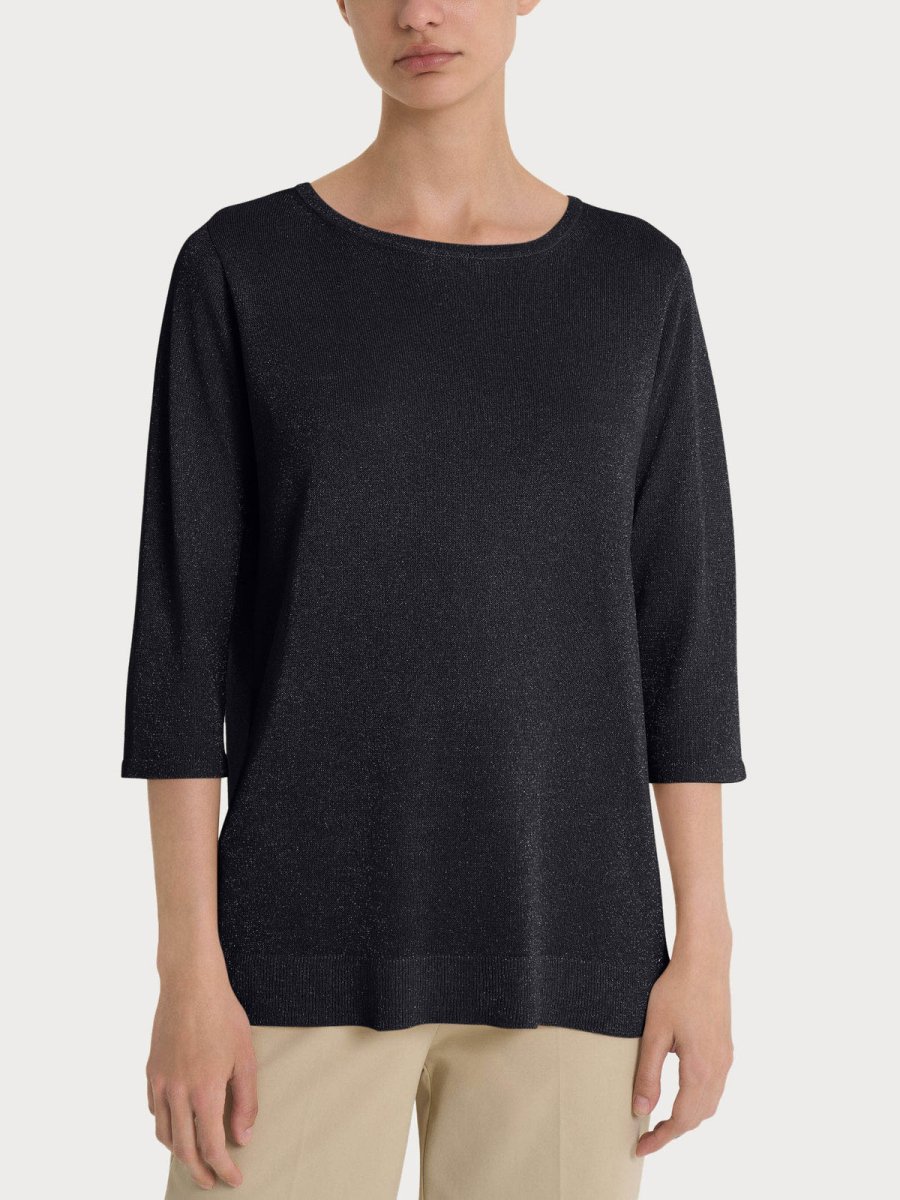 Maglia con manica 3/4 in Crêpe Lurex Donna - Ragno - immagine 2